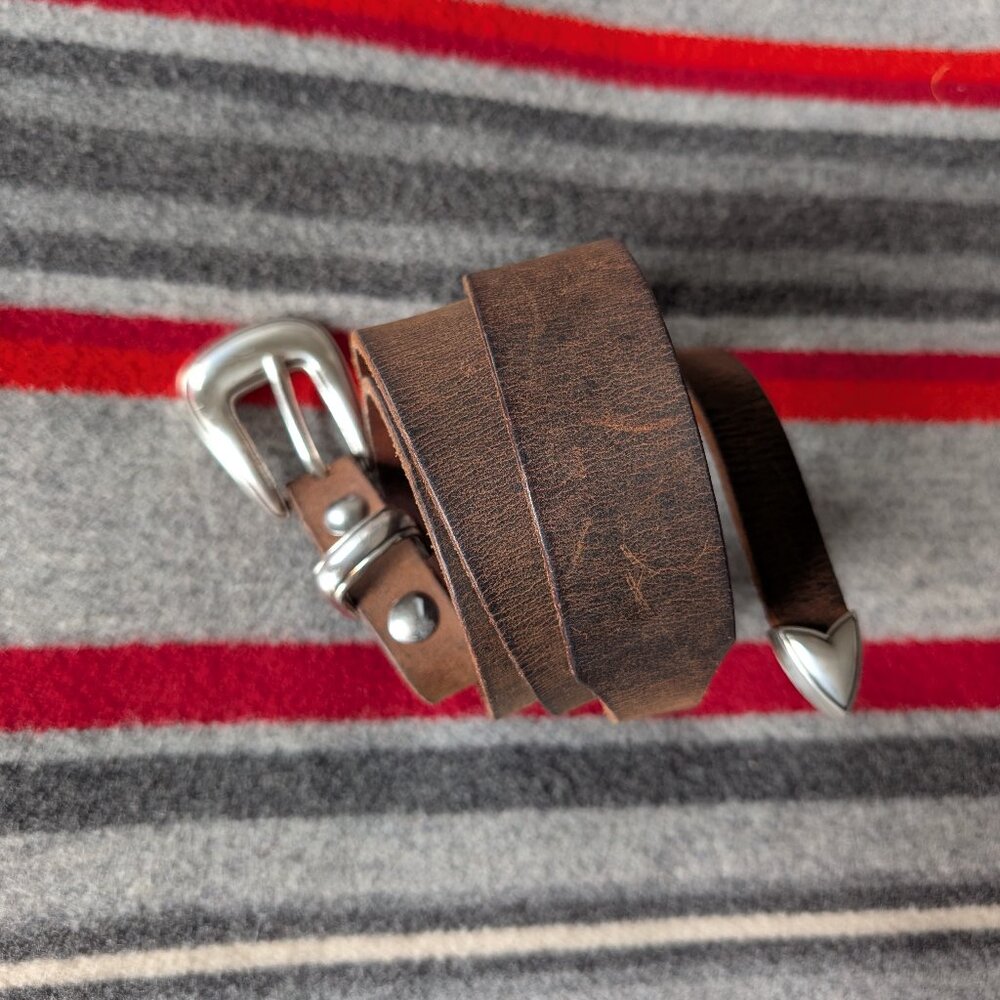 Chevalier NY Waxed Brown Western Belt